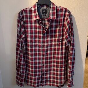 Vans Men's Red and Black Checkered Shirt